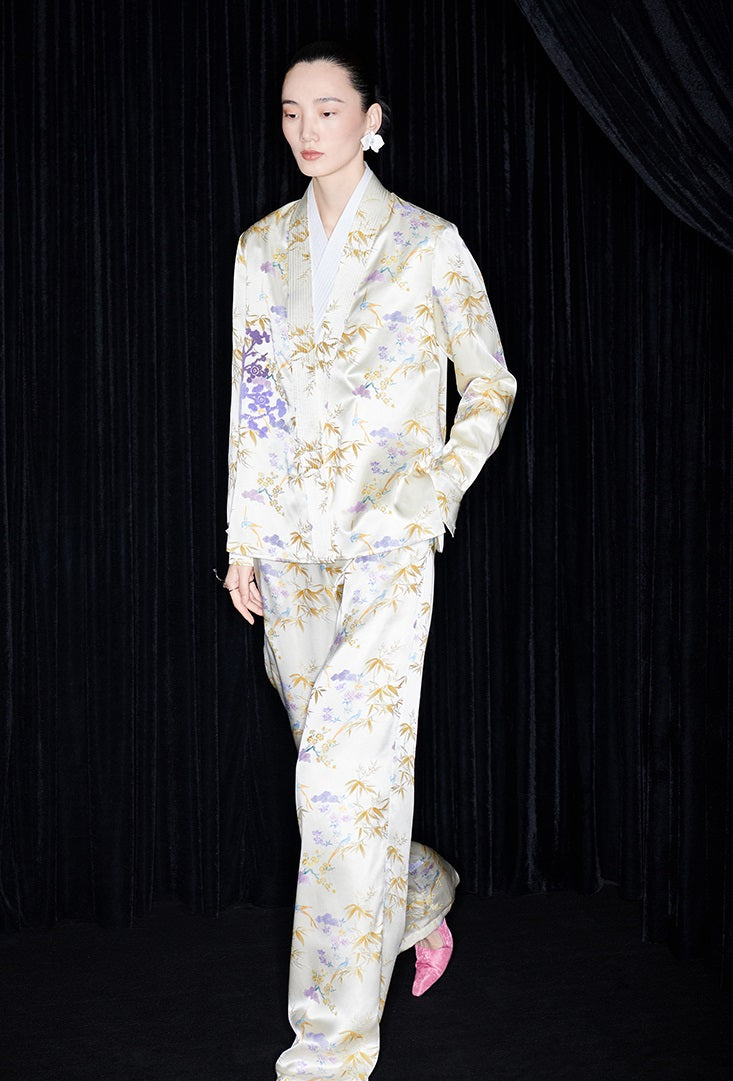 M essential Mackay designer embroidered folded shirt Pant suit - Muli.