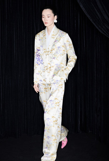 M essential Mackay designer embroidered folded shirt Pant suit - Muli.