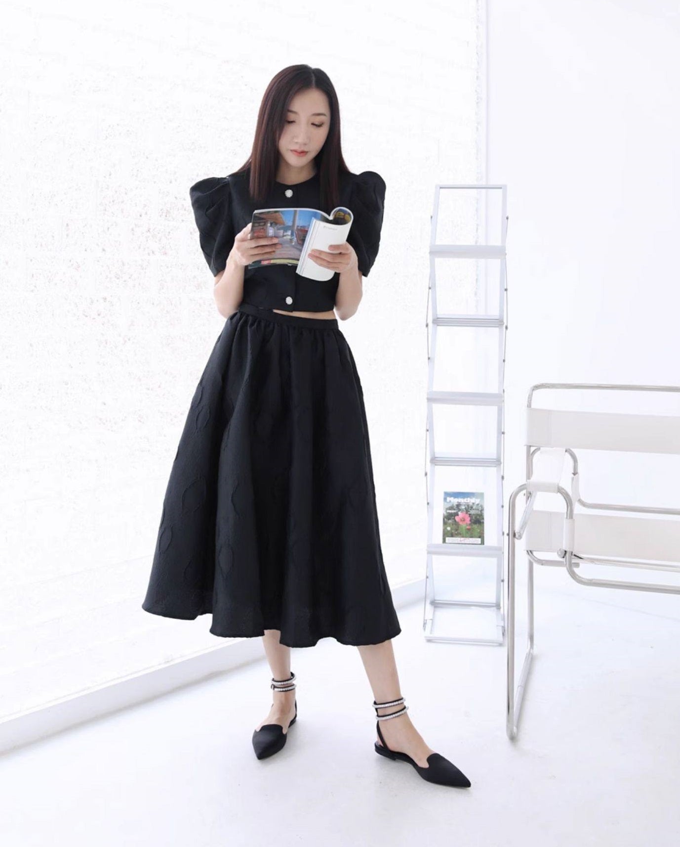 B-FEI pointed toe flat chain sandals-MENK.
