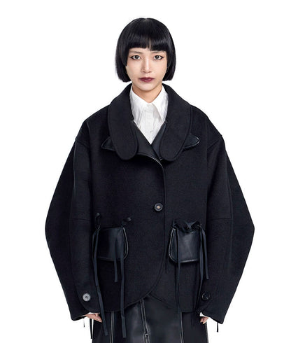 TINY IN THREE-DIMENSIONAL SHORT SLEEVE WOMEN'S WOOLEN JACKET-ITA