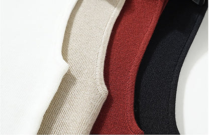 HECO Asymmetrical Wool Blend Sleeveless Mock Neckline Top- CHOOSE.