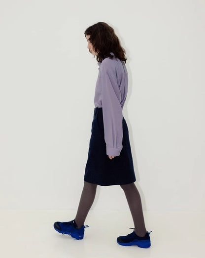 Nothing Written Long Sleeve Slightly Translucent Lavender Purple Shirt-KATE.