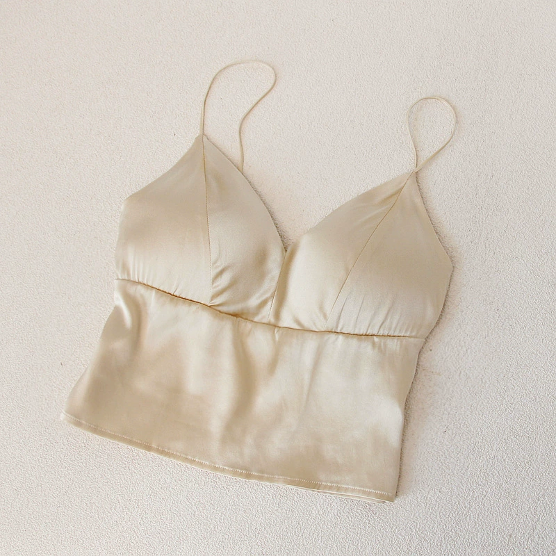 PIAOIN Luxury Silk Satin Bra Thin Strap-EVE