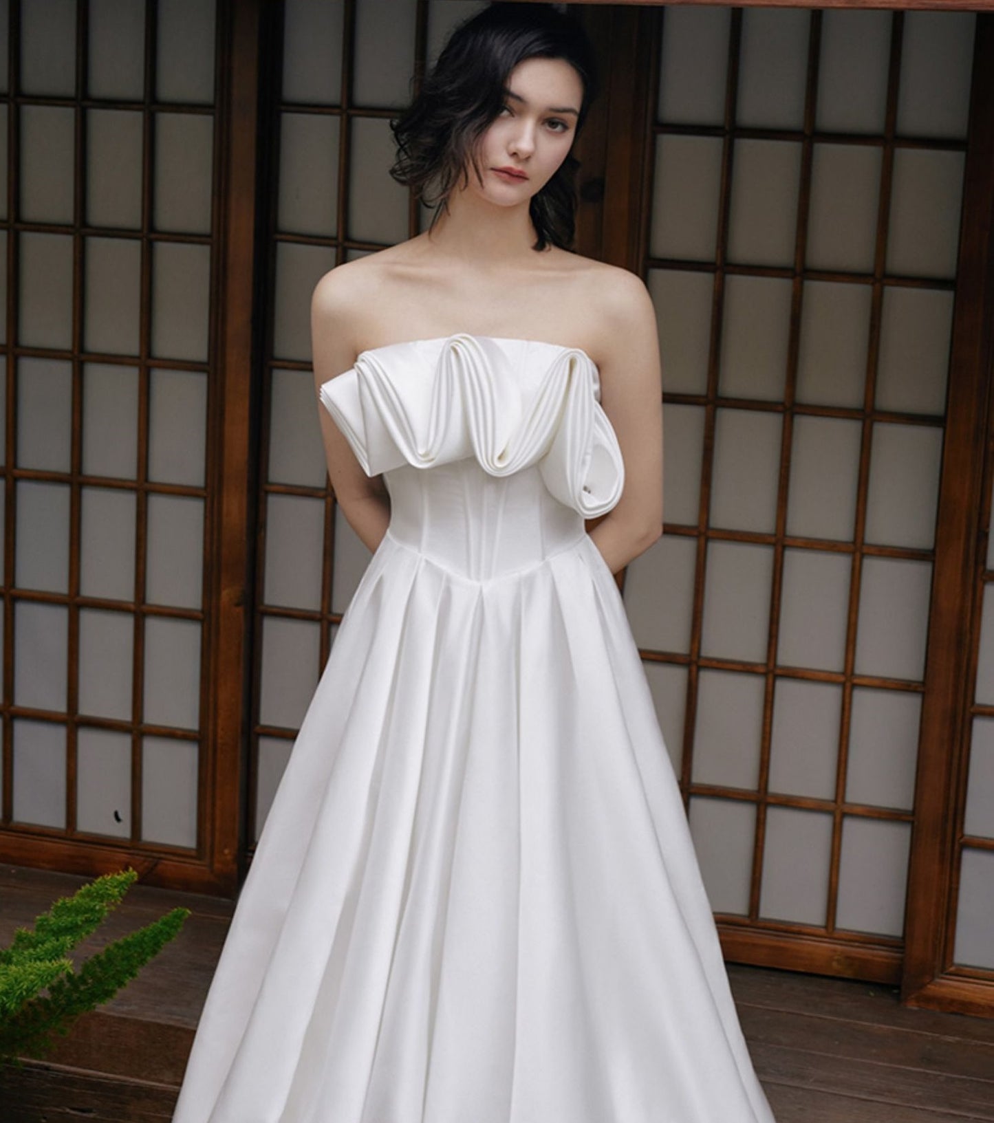 Goudin Dress, high-end, light luxury, niche bandeau dress - take
