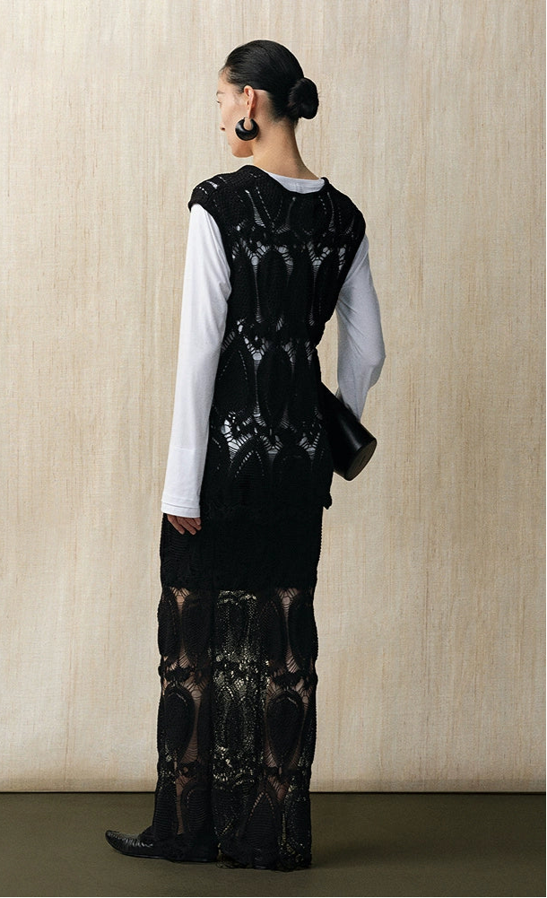ZHUCHONGYUN white loose crew neck long-sleeved modal top-NATIE.
