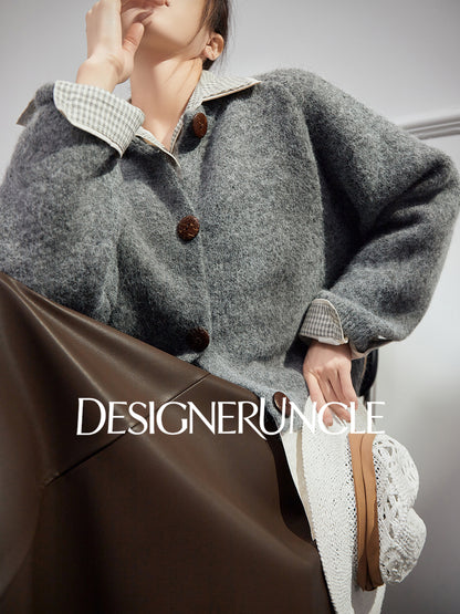 DGU "Mist Blue" gray autumn new loose outerwear versatile slimming top - JONES.