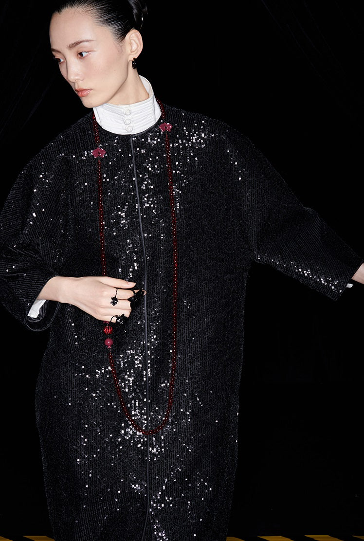 M essential Mackay designer silhouette three-quarter sleeve cardigan - AUGUST.