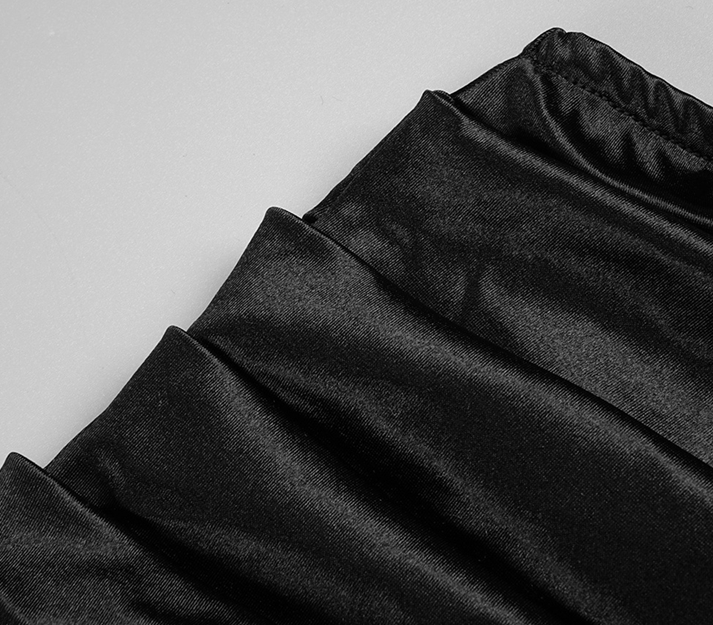 DOLLY Luxury Black Pleated Chest Wrap Off Shoulder High Waist Long Evening Dress-ZOE