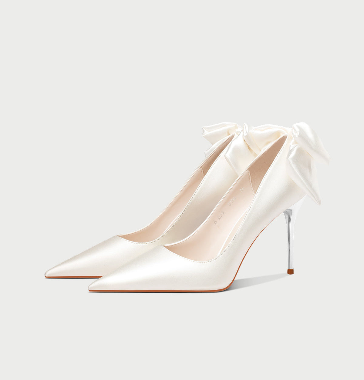 pjjuu women's new satin main wedding shoes - PERM