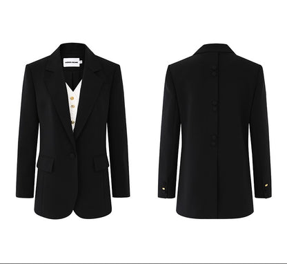 LEDIM W Detachable Fake Two Suit Jacket -Kata
