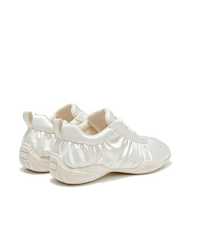 SHOESZOOO Pleated silk cloth casual shoes  - LUKE.