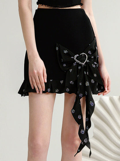 CHECOCRE Cute Suspender Knitted Jacquard Top Short Skirt - EVEREST