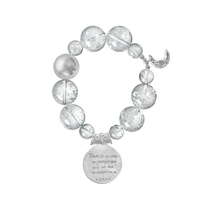 TUYUE brass gold plated moon phase healing pendant crystal bracelet- NIKO.