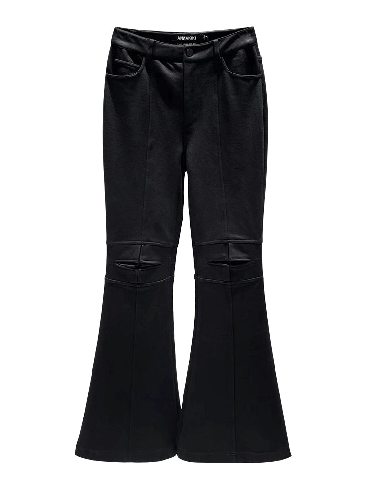ANNAKIKI niche designer four-pointed star functional mid-rise flared pants-XIAOBEI