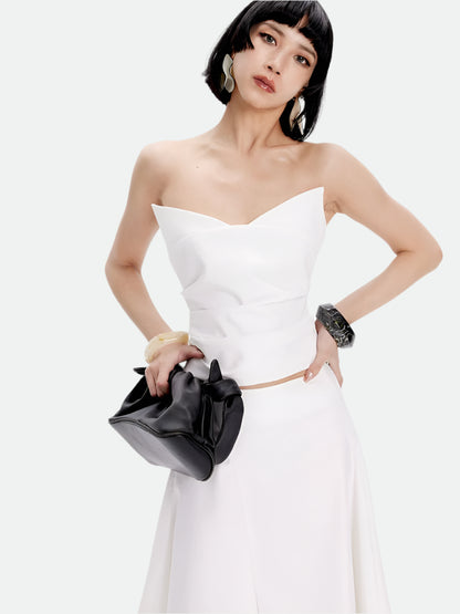 TINY IN cat ear three-dimensional pleated halter neck sling - BANG