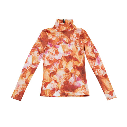 TINY IN art print t-shirt women's long sleeve slim top bodysuit -MACS