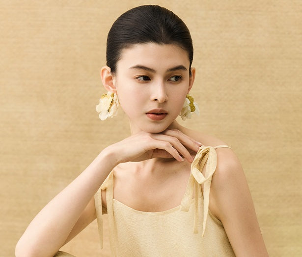 HECO Chinese Layered  Summer Smudge Temperament Long dress- ZING.