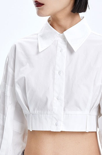 TINY IN ultra-short with large sleeves women's top -LULU.
