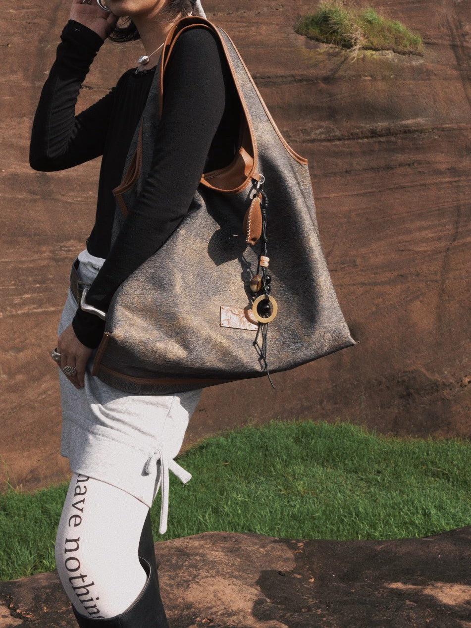 IUBALLET Relaxism New Lace One Shoulder Crossbody Large Capacity Tote Bag - APOCALYPSE ?