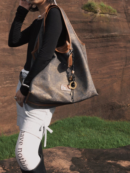 IUBALLET Relaxism New Lace One Shoulder Crossbody Large Capacity Tote Bag - APOCALYPSE ?