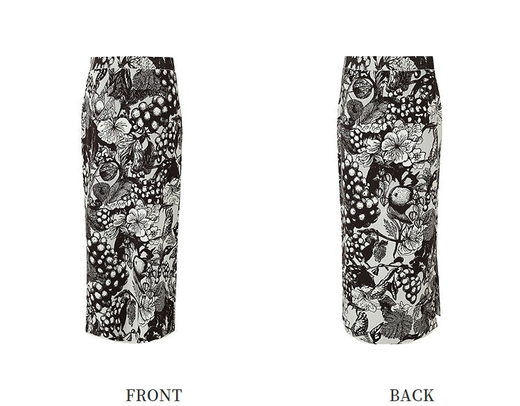 ZHUCHONGYUN spring's new double-knit jacquard straight maxi skirt-RIN.