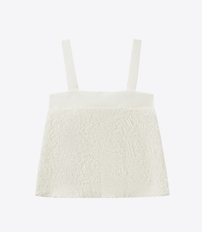 COMME MOI Lv Yan designer summer women's clothing short texture stitched satin suspenders - WREN ?