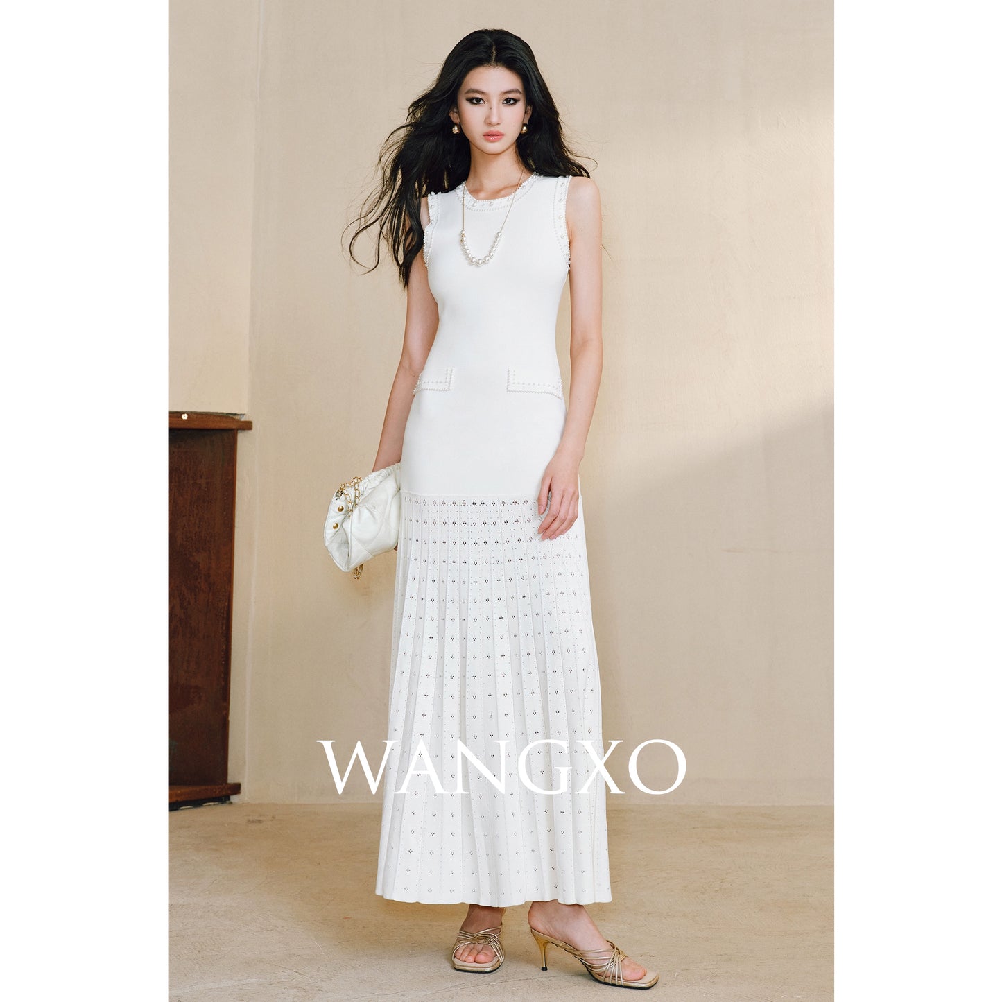 WANGXO Frost Pleat French Dress  - ESMEE.