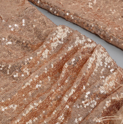 DOLLY Elegant Red Square Collar Long Sleeve Slim Fit Short Sequin Cocktail Dress-QUEEEN