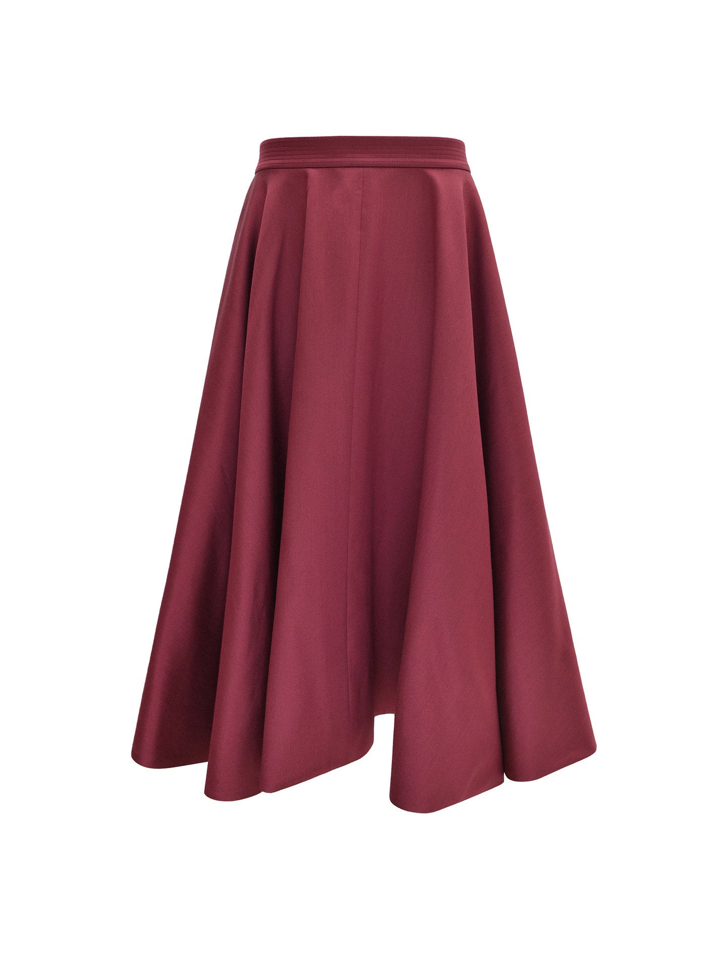 M ESSENTIAL Designer brand silk wool asymmetrical long-sleeved top - HIGH