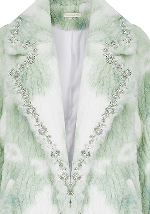 Wardrobes By Chen Elegant Light Green Long Sleeve Coat-Derah