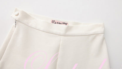 Le Palais Vintage 50s Pure White High-Waisted Hip Cropped Pants-EVERGREEN.