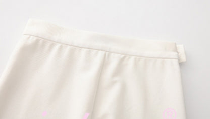 Le Palais Vintage 50s Summer Pure White High-Waisted Hip Cropped Pants-EVERGREEN