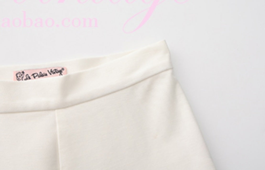 Le Palais Vintage 50s Summer Pure White High-Waisted Hip Cropped Pants-EVERGREEN