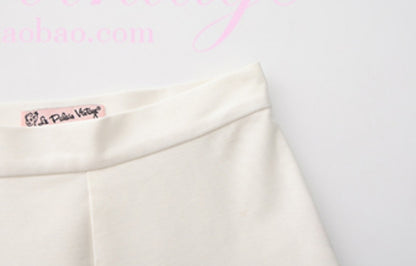Le Palais Vintage 50s Summer Pure White High-Waisted Hip Cropped Pants-EVERGREEN