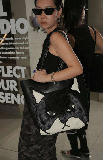 IUBALLET Large Capacity One Shoulder Horsehair Leather Bucket Bag - ENVISION.