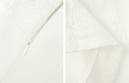 HECO Embossed Jacquard Acetate Long Straight Skirt - COUNCIL.