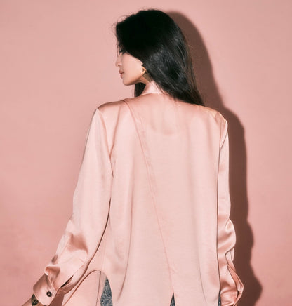 ANNASPEAK  lapel pink shirt-FLIN.