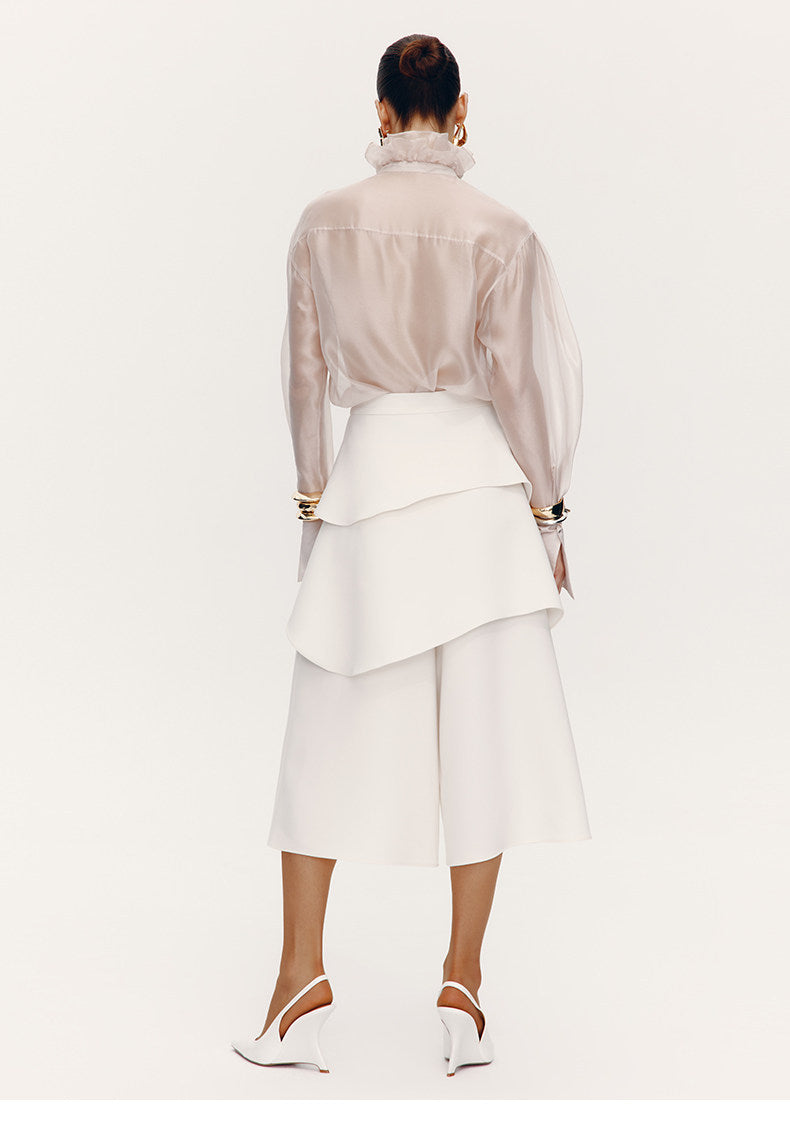 ATELIER MISS LU Court Wind Pleated Design Shirt Top - AUDIT