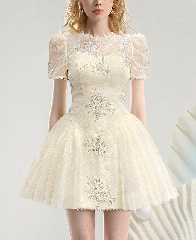 CHECOCRE Stubble French temperament girly heavy industry lace.