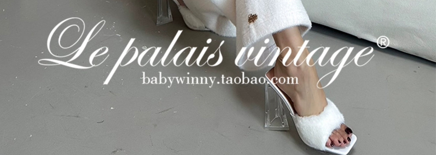 Le Palais Vintage Luxury White Fur Hand bag Plush Vest High Waist Wide-leg Pants Suit-Sonia