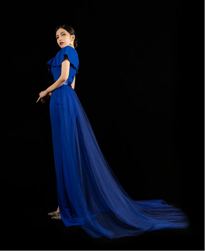 BAISHA New evening banquet host niche high-end temperament slim dress- TAKE.