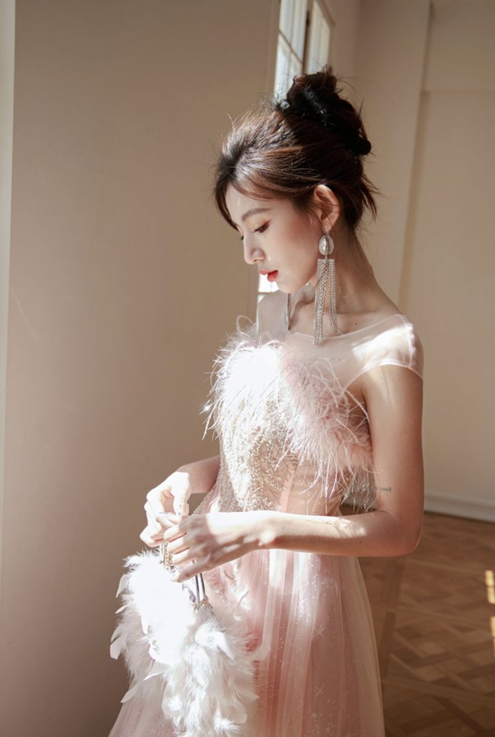 DOLLY Elegant Off Shoulder Sleeveless Embroidery Long Tutu Dress-IMOGEN