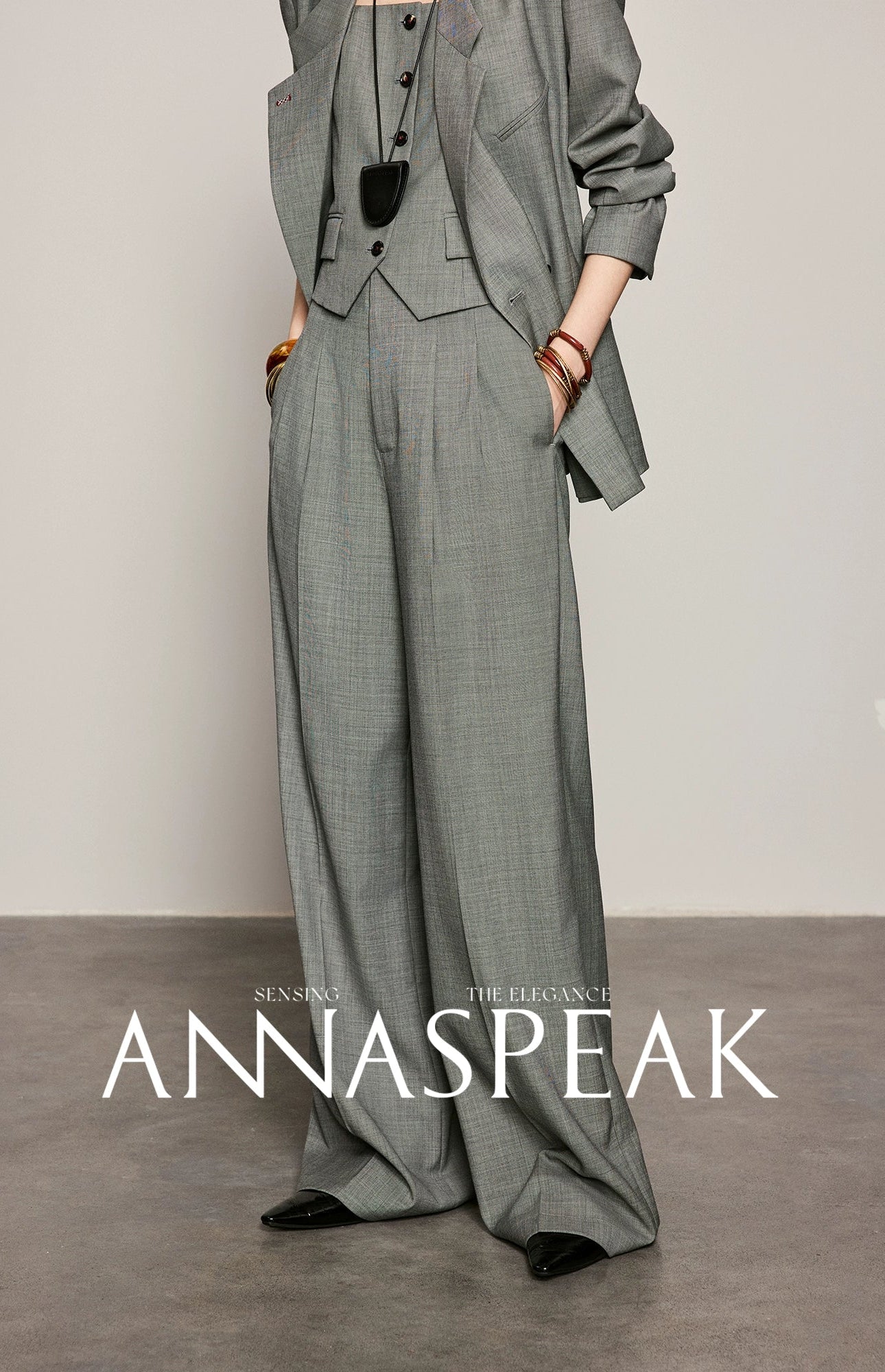 ANNASPEAK  Red wool trousers and wide-leg pants-LATAN.