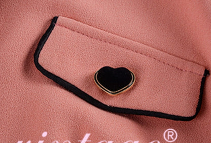 Le Palais Vintage  Peach Pink Small Fragrance Crop Top + Skirt Set-BEN