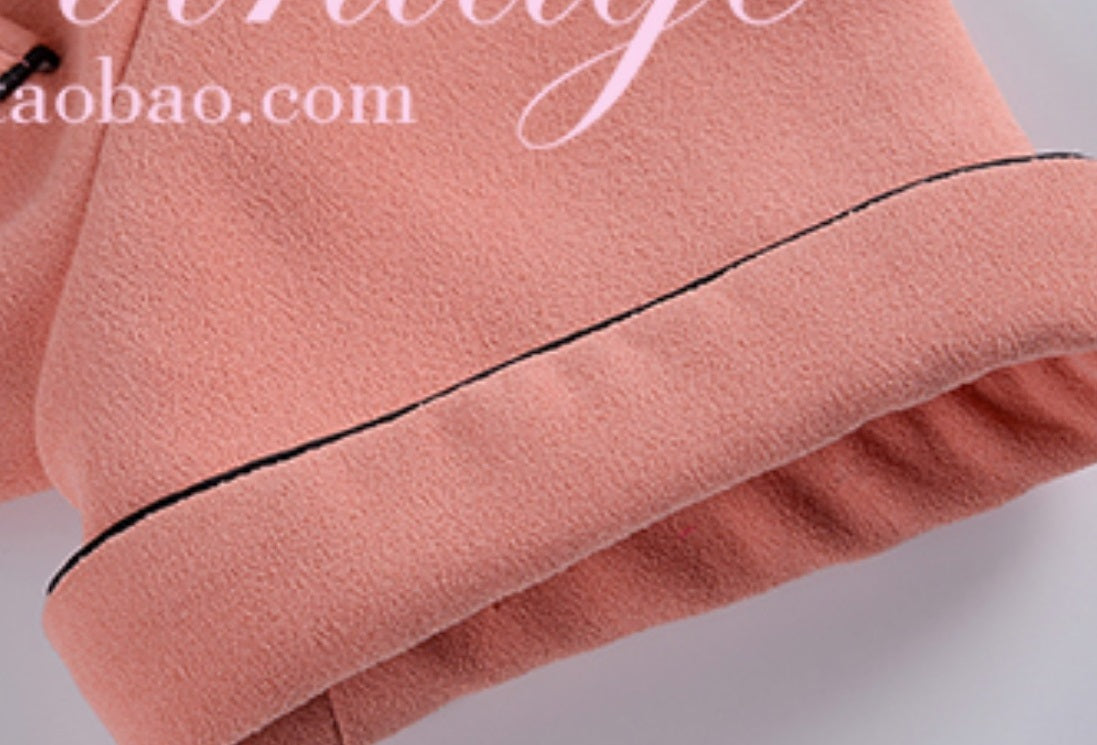 Le Palais Vintage  Peach Pink Small Fragrance Crop Top + Skirt Set-BEN