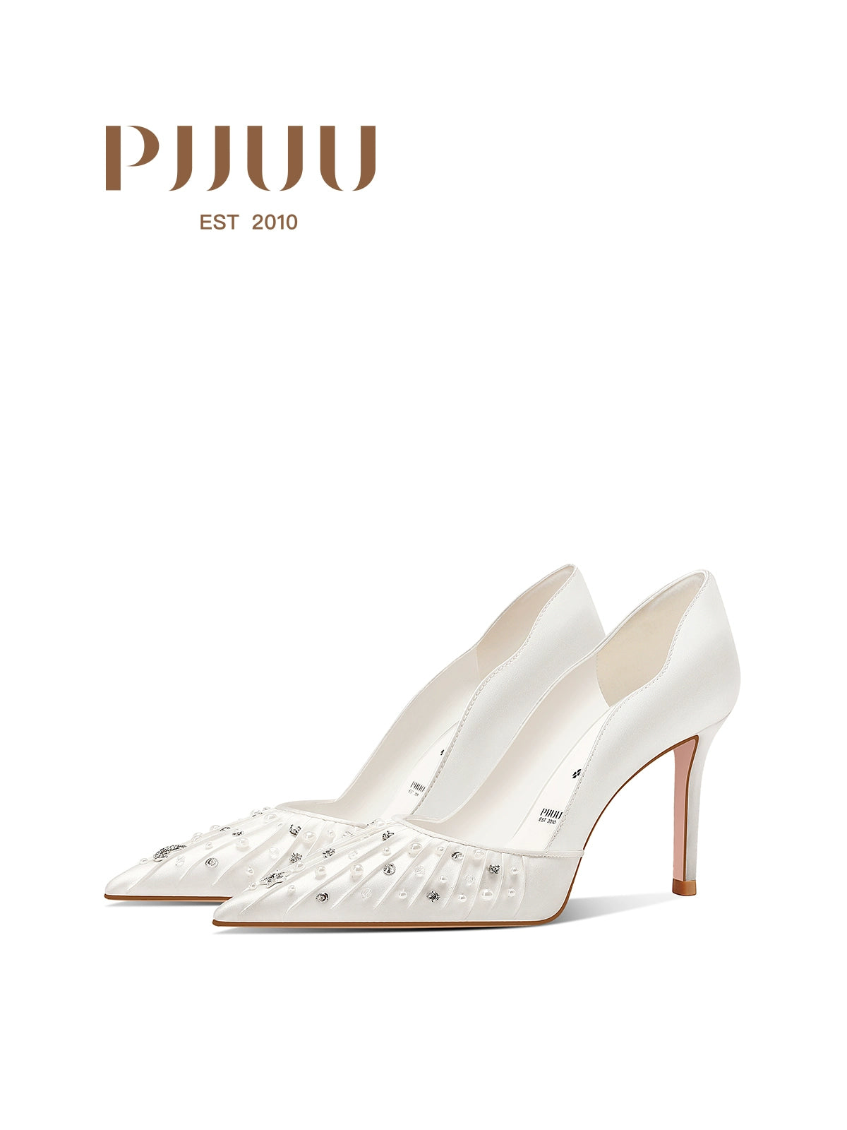 PJJUU satin dress high heels - QUINK.