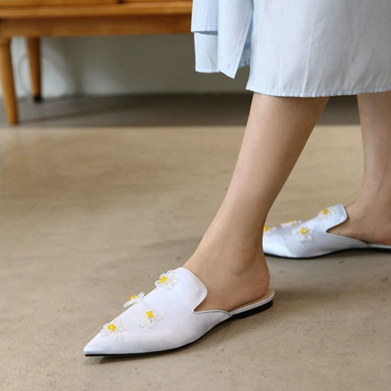 B-FEI daisy flat pointed mules-ANKO.