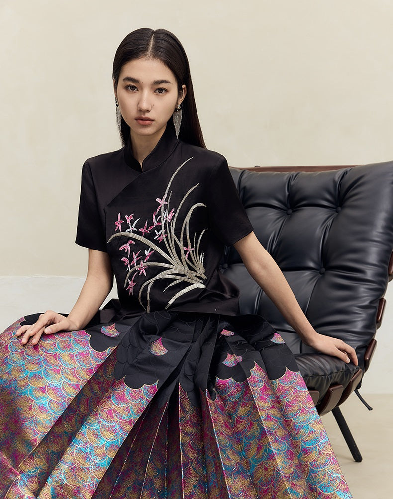 HECO Draped Acetate Short Sleeve T-Shirt Top Women - ministry.