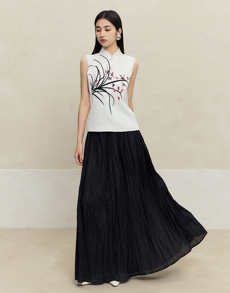 HECO sleeveless purple black white vest top women - waters.