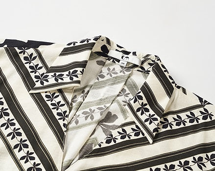 COMME MOI Lv Yan designer's new summer women's print shirred tassel waist dress - GOLDIE.